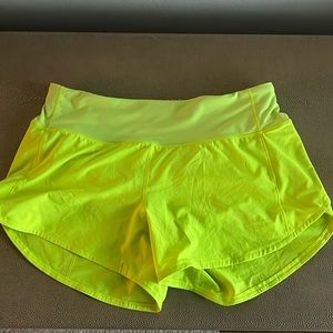 Lulu lemon shorts - bright yellow